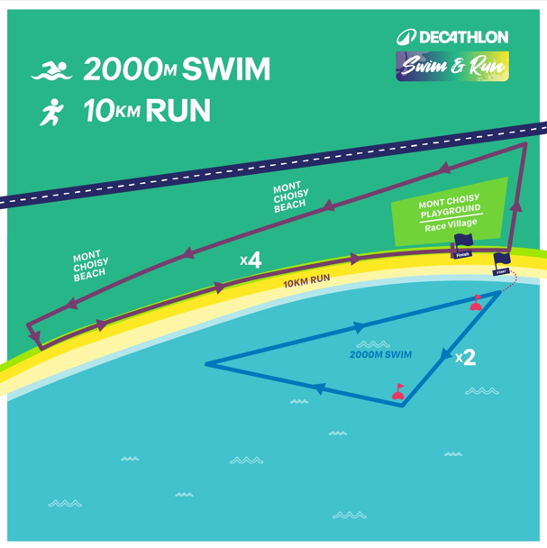 Solo 2000m Swim + 10Km Run